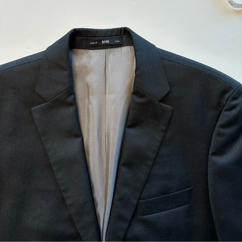 HUGO BOSS Mens Blazer Sport Coat Casual Jacket Size 40L Wool Pasolini Movie